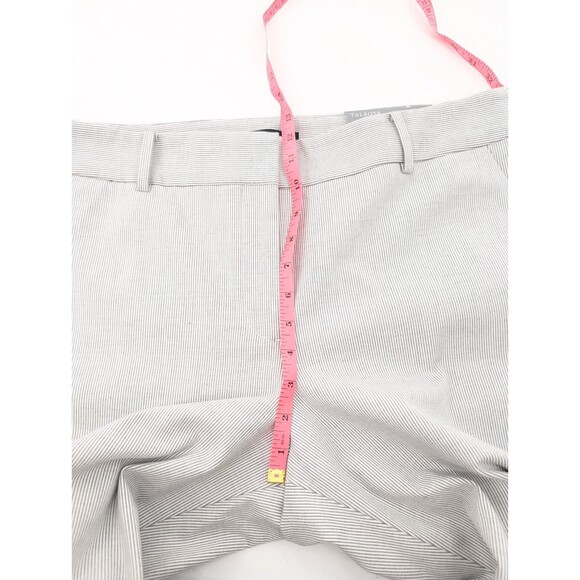 Talbots Newport Gray Striped Ankle Mid Waist Trouser Leg Pant Size 16 38"x32.5" - Picture 8 of 10